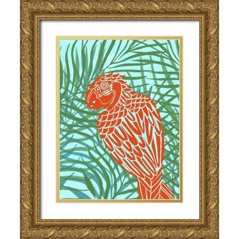 Luau III Gold Ornate Wood Framed Art Print with Double Matting by Vision Studio
