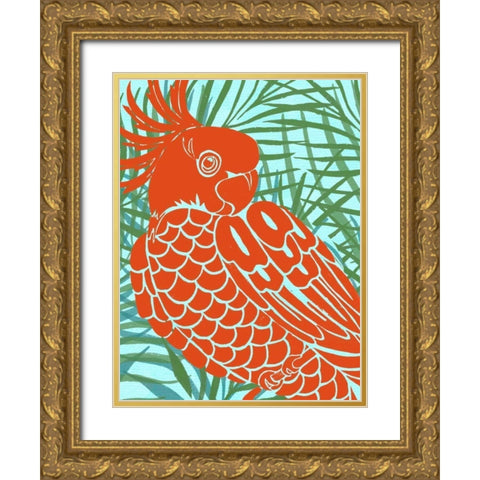 Luau IV Gold Ornate Wood Framed Art Print with Double Matting by Vision Studio