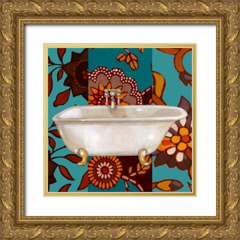 Spice Bathroom I Gold Ornate Wood Framed Art Print with Double Matting by Vision Studio