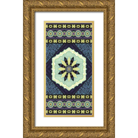 Endeavour Panel I Gold Ornate Wood Framed Art Print with Double Matting by Hoffman, Katia