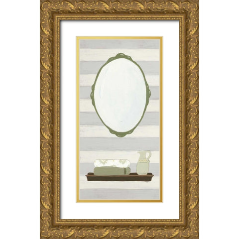 Riviera Bath III Gold Ornate Wood Framed Art Print with Double Matting by Vision Studio