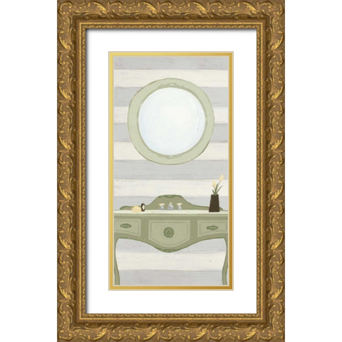 Riviera Bath IV Gold Ornate Wood Framed Art Print with Double Matting by Vision Studio