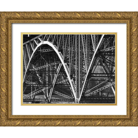 Structural Details IX Gold Ornate Wood Framed Art Print with Double Matting by Pica, Jeff