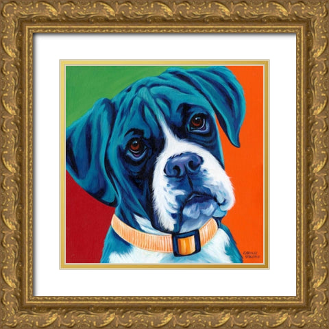 Cute Pups I Gold Ornate Wood Framed Art Print with Double Matting by Vitaletti, Carolee