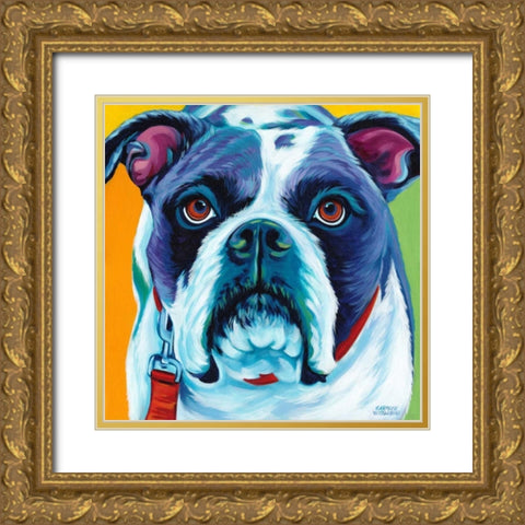 Cute Pups II Gold Ornate Wood Framed Art Print with Double Matting by Vitaletti, Carolee