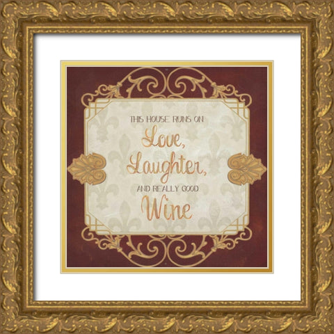 Inspired Wine III Gold Ornate Wood Framed Art Print with Double Matting by Vision Studio