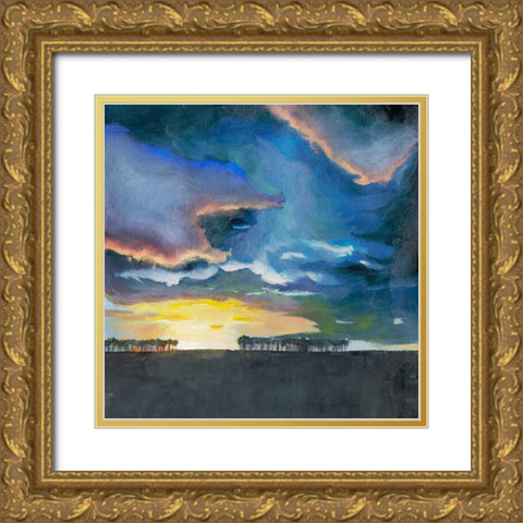 Vivid Sunset II Gold Ornate Wood Framed Art Print with Double Matting by Popp, Grace