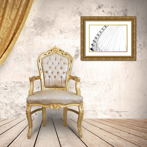 Spinning Wheel I Gold Ornate Wood Framed Art Print with Double Matting by Miamee, Golie