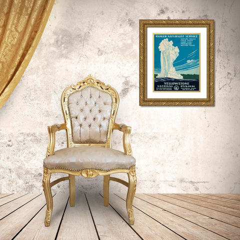 See America I Gold Ornate Wood Framed Art Print with Double Matting by Studio W