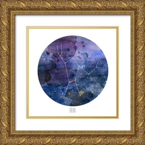 Constellation-Orion Gold Ornate Wood Framed Art Print with Double Matting by McCavitt, Naomi
