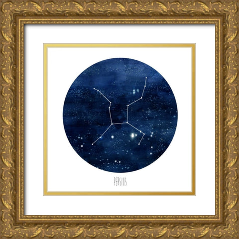 Constellation-Persius Gold Ornate Wood Framed Art Print with Double Matting by McCavitt, Naomi