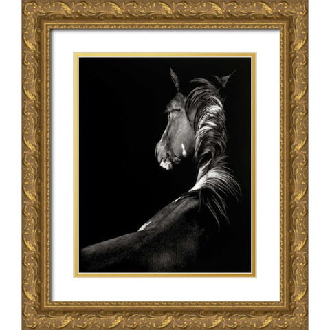 Scratchboard Sunstruck Gold Ornate Wood Framed Art Print with Double Matting by Chapman, Julie T.