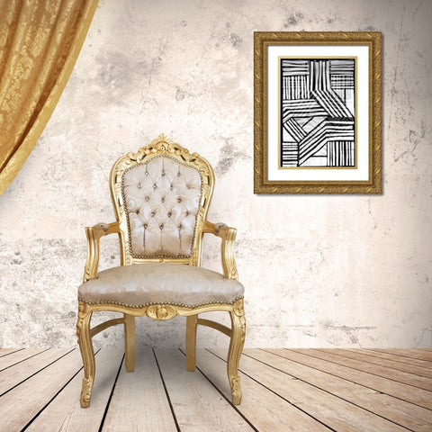 Nokomis II Gold Ornate Wood Framed Art Print with Double Matting by Stramel, Renee W.
