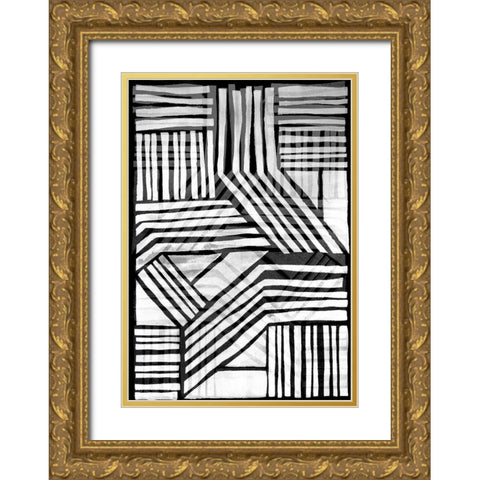 Nokomis II Gold Ornate Wood Framed Art Print with Double Matting by Stramel, Renee W.