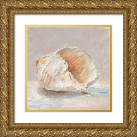 Impressionist Shell Study IV Gold Ornate Wood Framed Art Print with Double Matting by Harper, Ethan