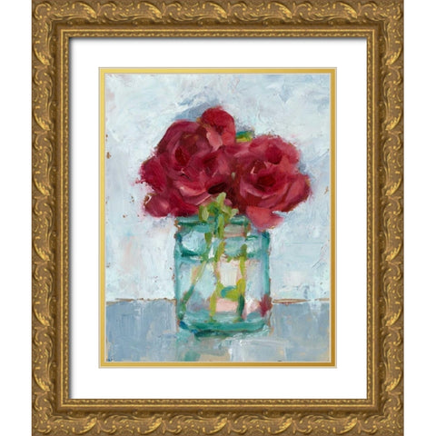 Impressionist Floral Study IV Gold Ornate Wood Framed Art Print with Double Matting by Harper, Ethan