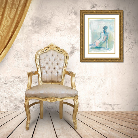 Modern Figure Study II Gold Ornate Wood Framed Art Print with Double Matting by Harper, Ethan