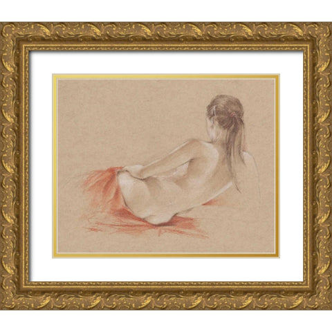 Classical Figure Study I Gold Ornate Wood Framed Art Print with Double Matting by Harper, Ethan