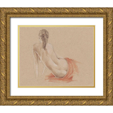Classical Figure Study II Gold Ornate Wood Framed Art Print with Double Matting by Harper, Ethan