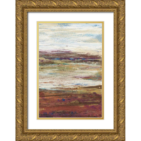 Plum Vista III Gold Ornate Wood Framed Art Print with Double Matting by OToole, Tim