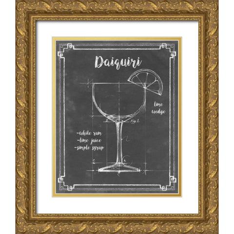 Mixology III Gold Ornate Wood Framed Art Print with Double Matting by Harper, Ethan