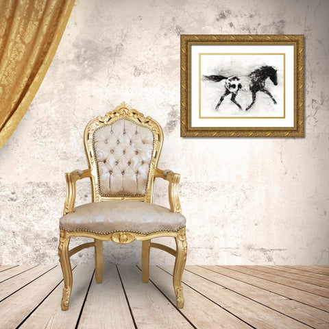 Rustic Appaloosa I Gold Ornate Wood Framed Art Print with Double Matting by Harper, Ethan