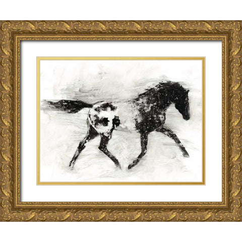 Rustic Appaloosa I Gold Ornate Wood Framed Art Print with Double Matting by Harper, Ethan