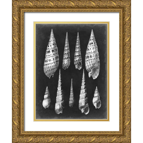 Alabaster Shells II Gold Ornate Wood Framed Art Print with Double Matting by Vision Studio