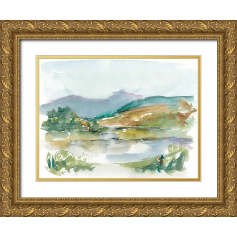 Impressionist Watercolor II Gold Ornate Wood Framed Art Print with Double Matting by Harper, Ethan