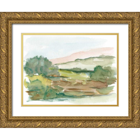 Impressionist Watercolor IV Gold Ornate Wood Framed Art Print with Double Matting by Harper, Ethan