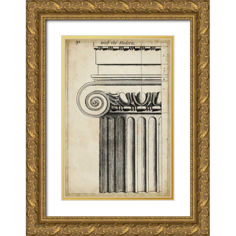 Architectural Composition I Gold Ornate Wood Framed Art Print with Double Matting by Vision Studio