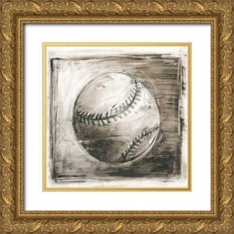Vintage Varsity I Gold Ornate Wood Framed Art Print with Double Matting by Harper, Ethan