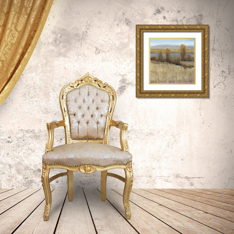 River Valley II Gold Ornate Wood Framed Art Print with Double Matting by OToole, Tim
