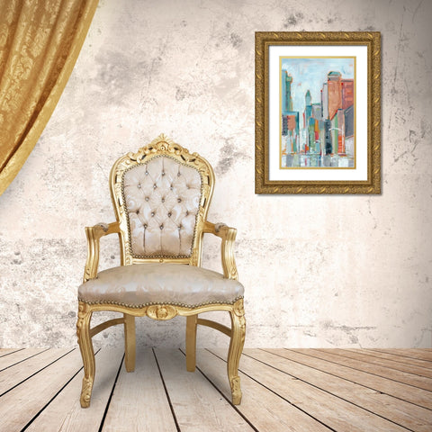 Downtown Contemporary I Gold Ornate Wood Framed Art Print with Double Matting by Harper, Ethan