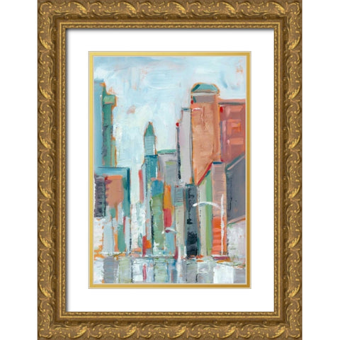 Downtown Contemporary I Gold Ornate Wood Framed Art Print with Double Matting by Harper, Ethan