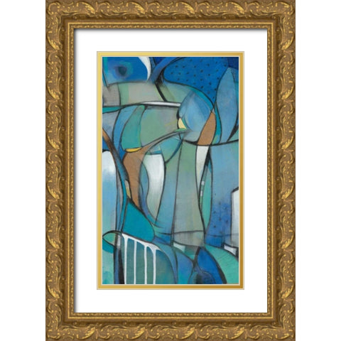 Rose Bud I Gold Ornate Wood Framed Art Print with Double Matting by OToole, Tim