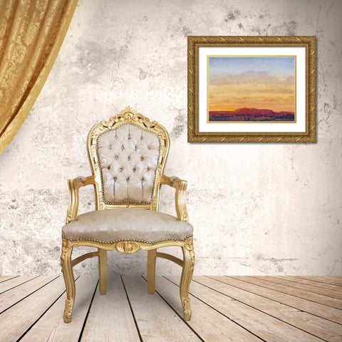 Red Rocks II Gold Ornate Wood Framed Art Print with Double Matting by OToole, Tim