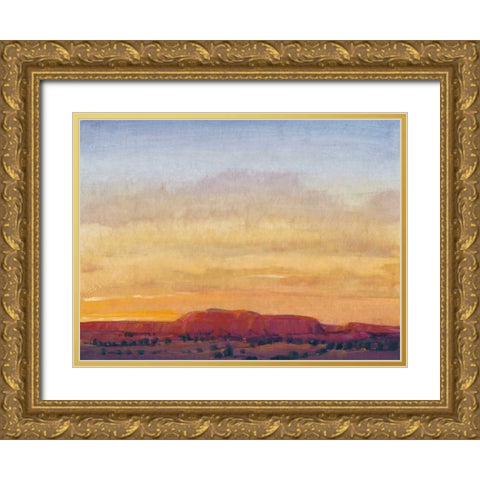 Red Rocks II Gold Ornate Wood Framed Art Print with Double Matting by OToole, Tim