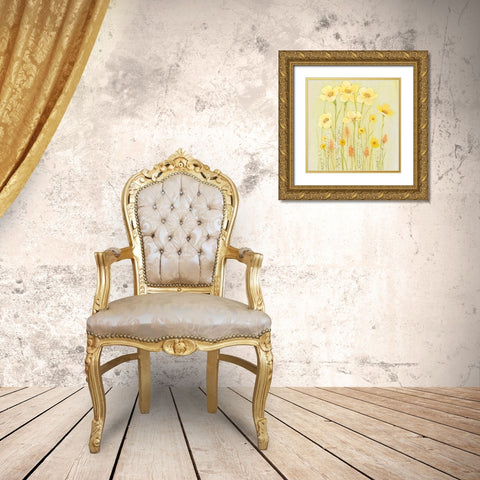 Soft Spring Floral I Gold Ornate Wood Framed Art Print with Double Matting by OToole, Tim