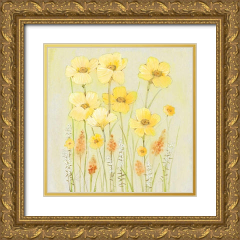 Soft Spring Floral II Gold Ornate Wood Framed Art Print with Double Matting by OToole, Tim