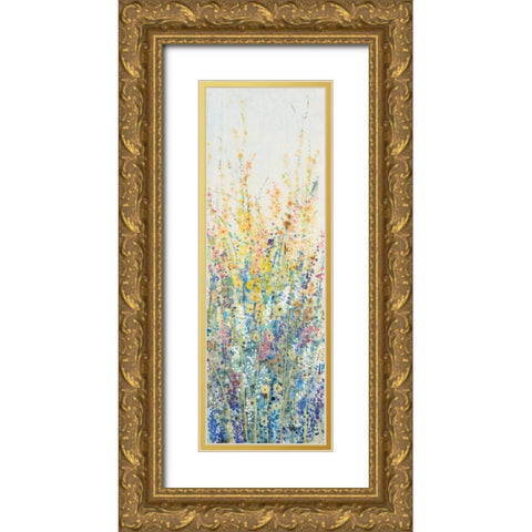 Wildflower Panel II Gold Ornate Wood Framed Art Print with Double Matting by OToole, Tim