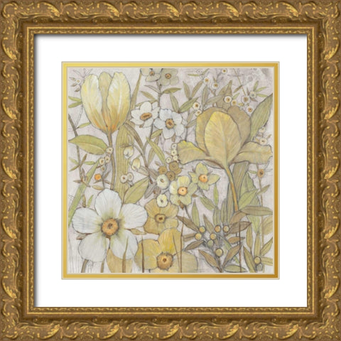Mix Floral II Gold Ornate Wood Framed Art Print with Double Matting by OToole, Tim