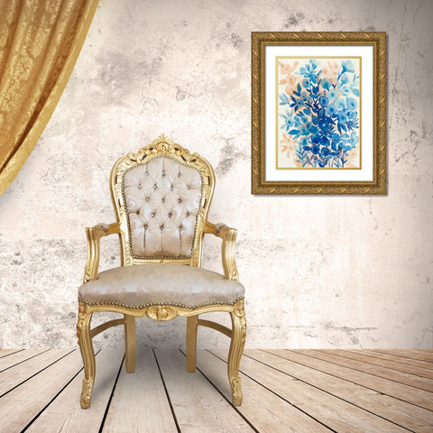 Blueberry Floral II Gold Ornate Wood Framed Art Print with Double Matting by OToole, Tim