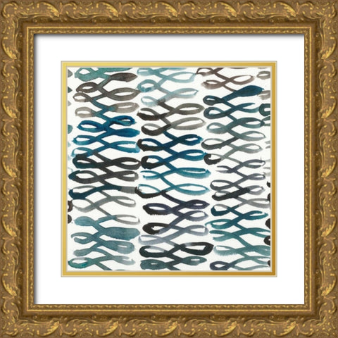La Mer IV Gold Ornate Wood Framed Art Print with Double Matting by Zarris, Chariklia