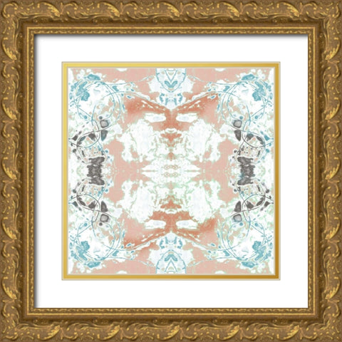 Pretty Mirror I Gold Ornate Wood Framed Art Print with Double Matting by Goldberger, Jennifer