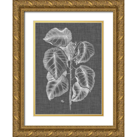 Graphic Foliage IV Gold Ornate Wood Framed Art Print with Double Matting by Vision Studio