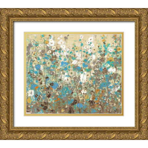 Flowering Vines I Gold Ornate Wood Framed Art Print with Double Matting by OToole, Tim
