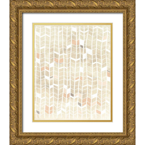 Pattern Intersect I Gold Ornate Wood Framed Art Print with Double Matting by Vess, June Erica