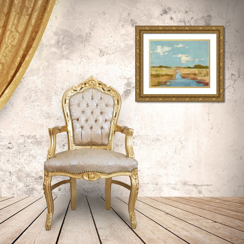 Summer Wetland I Gold Ornate Wood Framed Art Print with Double Matting by Harper, Ethan