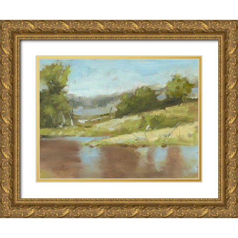 Muddy River I Gold Ornate Wood Framed Art Print with Double Matting by Harper, Ethan